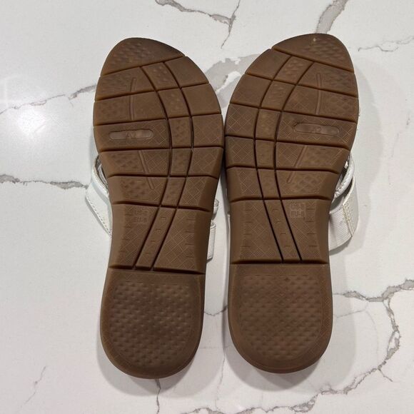 A2 By Aerosoles | Women's Wip Current Slip On Slide White Faux Leather Sandals 8 - Picture 8 of 10